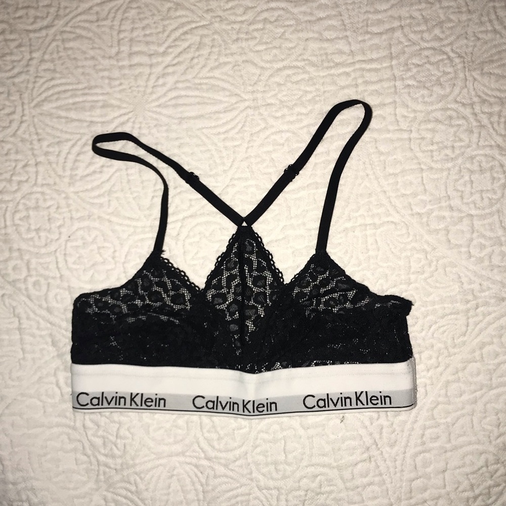 Calvin Klein black lace bralette